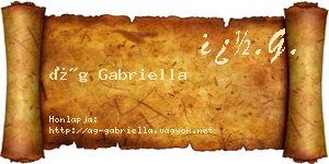 Ág Gabriella névjegykártya