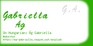 gabriella ag business card